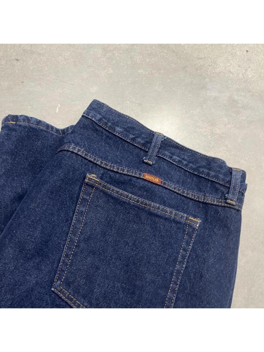 2000s Rustler Men's Relaxed Fit Dark Wash Jeans Size 44x30 Denim Pants